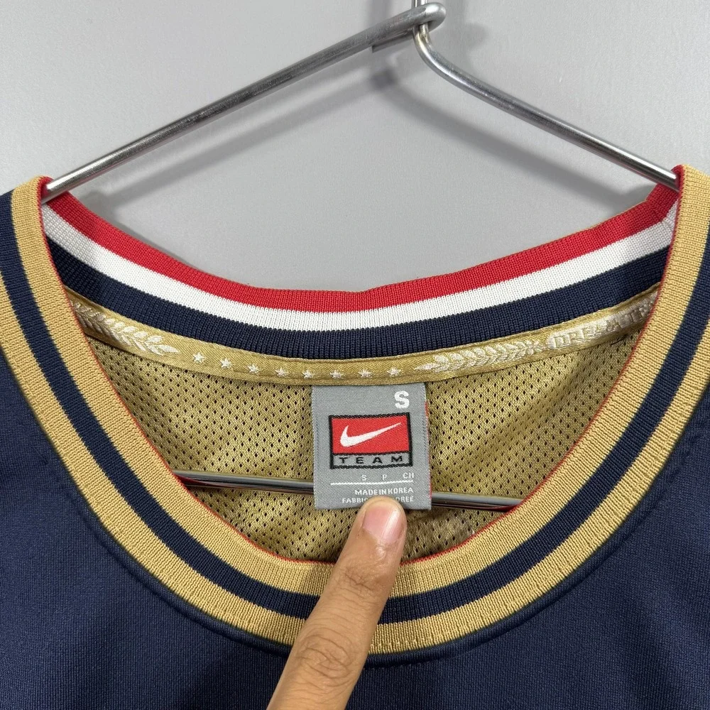 USA Basketball Jersey Mens Small Blue Gold NBA Basketball Michael Jordan 9 Nike
